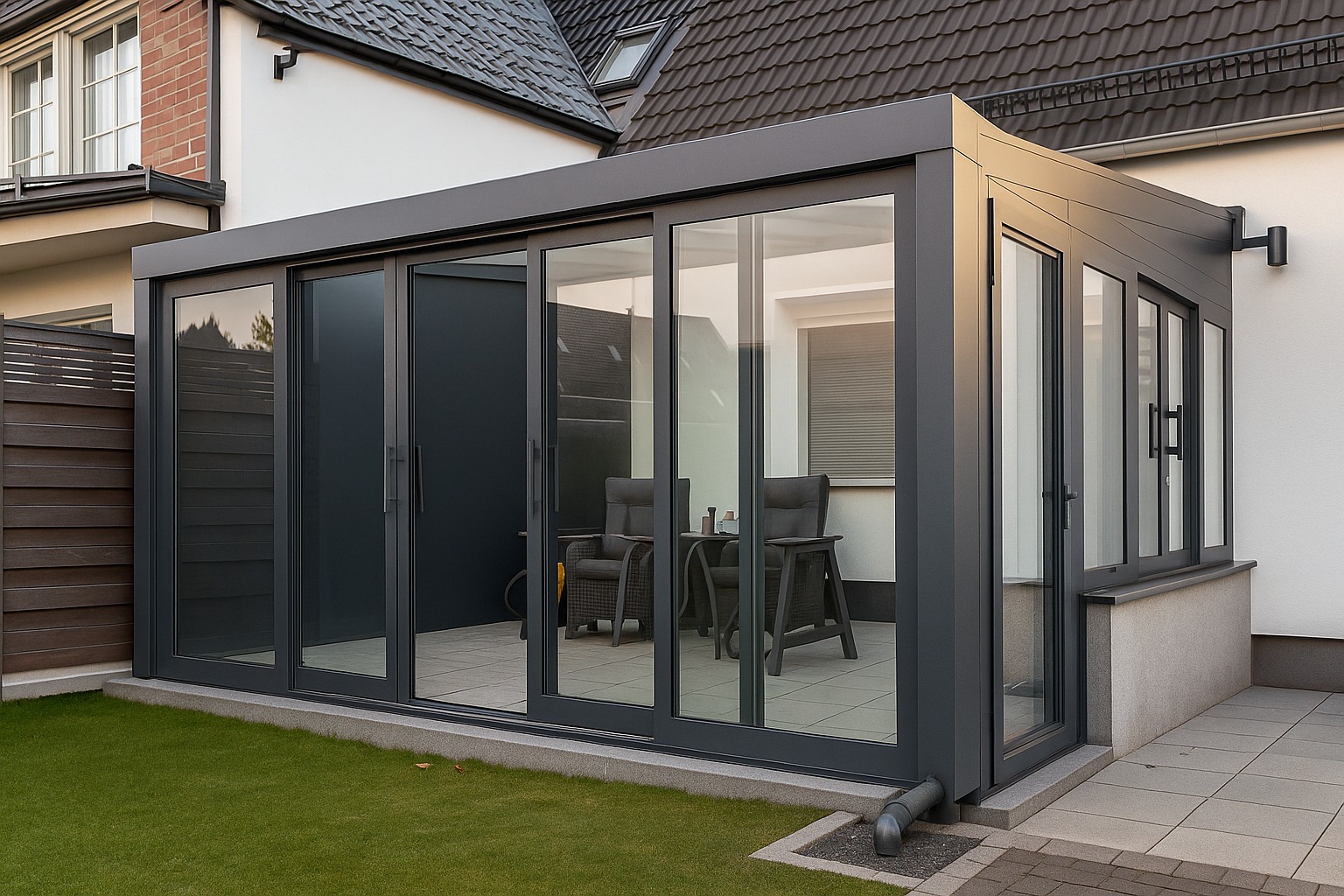 Glasdach + Glasschiebewand NRW – Vensaro
